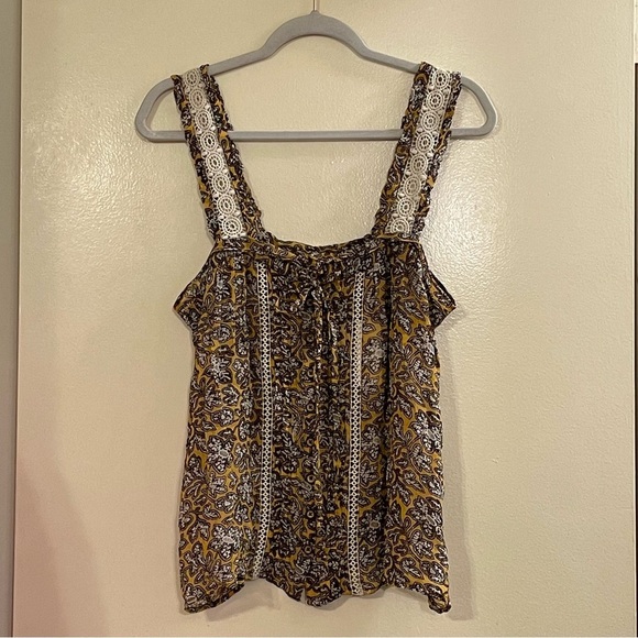 ANTHROPOLOGIE Bardot Blouse in Yellow Multi - Picture 6 of 12